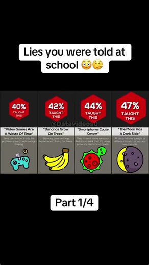 Did you believe these? #timeline #datavideos #school #lies #liesyouweretold