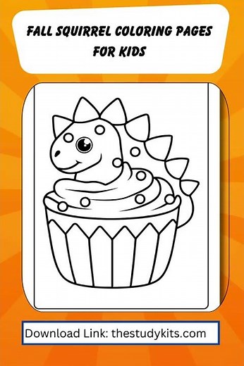 Fall Squirrel Coloring Pages for Kids – Fall Animal Coloring Pages for Elementary – Back to School A