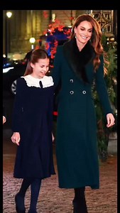 The Princess of Wales revealed her tender bond with Princess Charlotte this evening, sharing several heart-warming moments at her annual Christmas Carol Service at Westminster Abbey. 💫 Their faces lit up with joy as they spotted each other outside the Abbey — a beautiful glimpse into the warmth of their mother-daughter relationship. ✨ Search style no. DCT40 for the green coat inspired by Princess Catherine. Discover more royal-inspired styles at www.DressLikeRoyalty.com 👑✨ #katemiddleton #prin