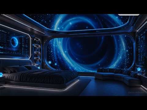 Cosmic Bedroom with Galaxy View | Space Ambience for Sleep & Piano Ambient Music (1 Hour)