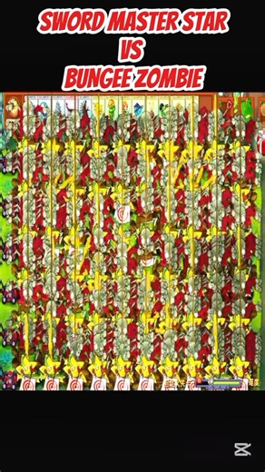 *SWORD MASTER STAR VS BUNGEE ZOMBIE*#shorts #short #pvz #youtubeshorts #shortvideo #pvzfusion #games