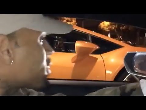Chris Brown and Quavo street racing with lambo's