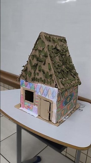 Maquete arquitetura NDEBELE - atividade arte africana #educação #atividadespedagógicas #auladearte