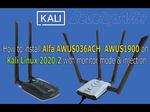 How to install Alfa AWUS036ACH, AWUS1900 drivers on Kali Linux 2020.2 and enable monitor mode