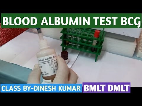 Albumin Test Practical Video BCG method Semiautomatic biochemistry analyser