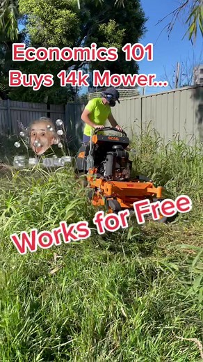 Smartest Lawnmower Man Alive #economics #lawntiktok #overgrown #scag #freelawncare
