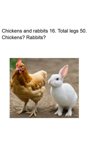 Chickens and Rabbits Smart solving method Creative math education #maths #mathematics #education