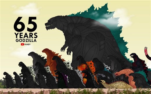 历代哥斯拉进化史（1954-2019） 体型的演变