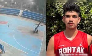 Haryana News | On Camera, Teen Basketball Player Dies In Freak Court Accident In Rohtak