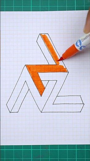 It’s just lines on paper, until your eyes decide to believe the illusion ✨#3D #drawing #Illusion