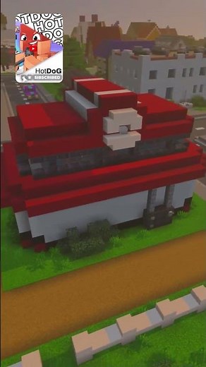 Pokémon Center in Minecraft gebaut! ❤️⚡ #minecraft #gaming #minecraftbuilding