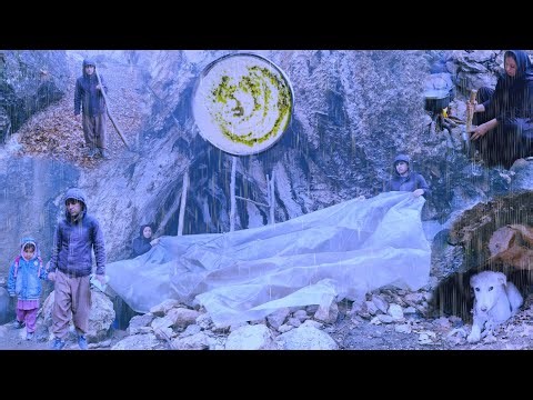 Cave Life: A Rainy Day in the Mountains: A Nomadic Family's Efforts to Survive the Cold of Winter