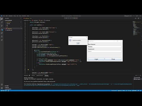 JAVA - Create Login Form Using Visual Studio Code || NITTT