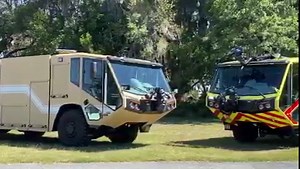 4.3K views · 111 reactions | E-ONE offers several configurations to meet customer’s specific needs for C130 capable Air Transportable (AT) ARFF vehicles. Here are two great examples of E-ONE"s TITAN 4×4 AT ARFF - one for the United States Air Force (left) and one for the Department of National Defense Canada -DND (right). #EONEstrength #ARFF #TITAN #usairforce #canada | E-ONE Fire Trucks (Official Site) | Facebook