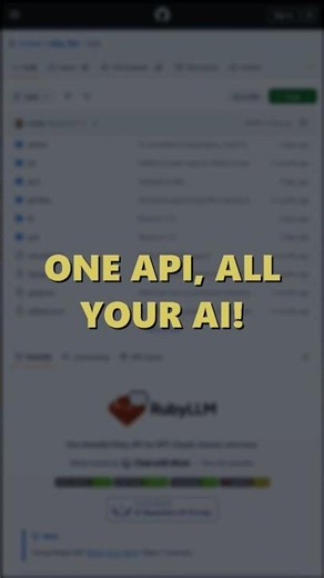 Ruby + AI Made Easy! 💎 Use OpenAI, Anthropic & More with ruby_llm #shorts #ruby #ai