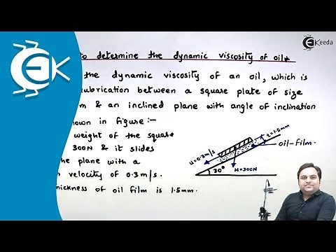 Problem to Determine Dynamic Viscosity of Oil - Properties of Fluid - Fluid Mechanics 1