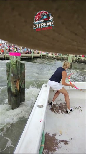 Teenager POV docking boat in Crisfield, MD