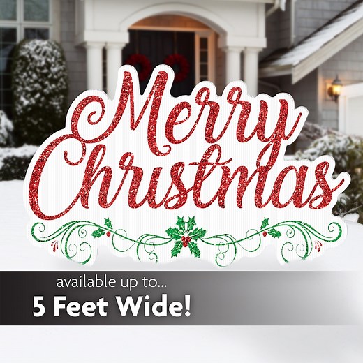 Merry Christmas Sign, Indoor or Outdoor Decoration, Holiday Party Decoration, Personalized Yard/lawn Card - Etsy