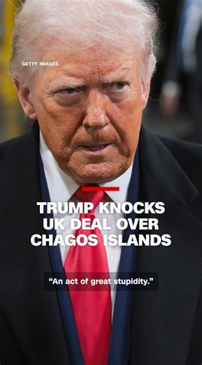 President Donald Trump has accused the United Kingdom of "stupidity" over its plan to hand over ownership of the Chagos Islands, including the US air base on Diego Garcia, to Mauritius. CNN's Max Foster reports. Read more: https://cnn.it/45RmAm8 | CNN