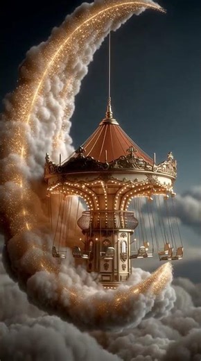The Carousel Begins to Spin Clockwise | Dreamlike Motion Art