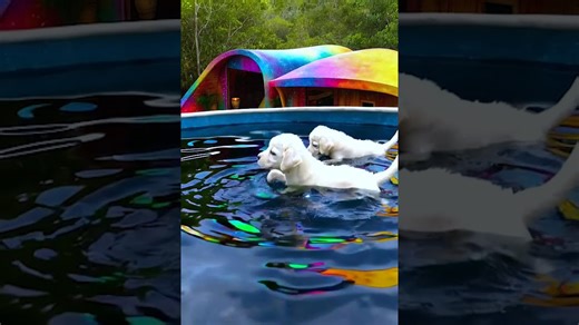 You won't believe these puppies swimming for the first time!