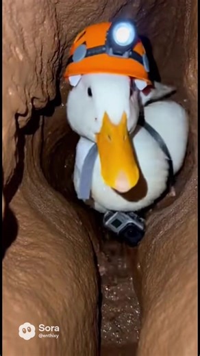 Took my Pekin Duck Caving #caving #duck #claustrophobia #funny #pekin