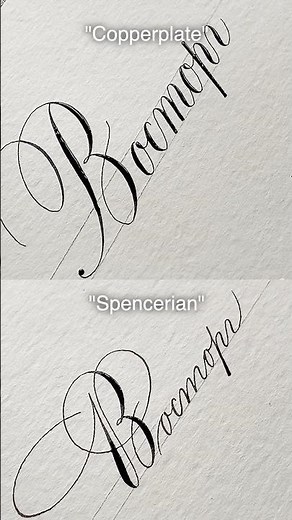 “Copperplate” VS «Spencerian»🔥 #calligraphy #каллиграфия #handwriting