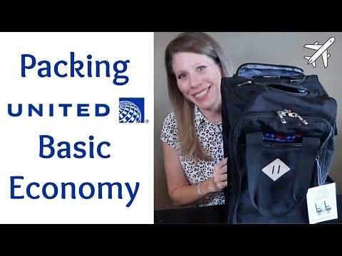 How to pack a United Airlines Basic Economy Bag 17 x 9 x 10 for 3 to 5 days (9x17x10)