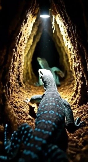 This Bright Blue-Spotted Lizard Glides Through the Trees… Watch Inside Its Hidden Hollow