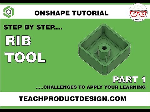 Onshape Tutorial- How to create a simple RIB feature. Step by step guide.