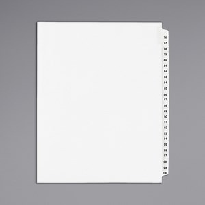 Avery® 8 1/2" x 11" Standard Collated 76-100 Tab Legal Exhibit Dividers