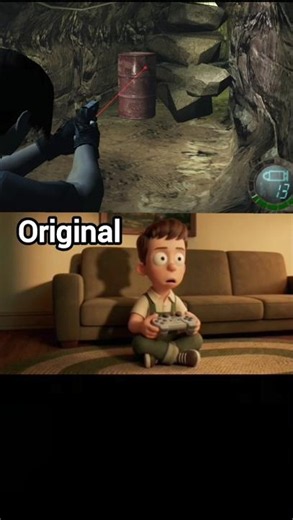 Resident Evil 4 | Remake VS Original 💥 #residentevil #ps5 #gaming #games #playstation #ps2 #ps4