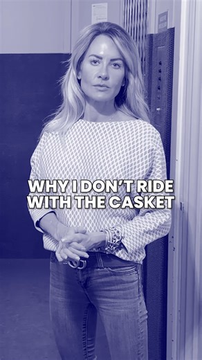 Katharine shares why she never rides the elevator with the casket, and let’s just say, it has nothing to do with superstition… she just doesn’t want to get stuck in there. 😅 | Wagner-Elfner and Burg Funeral Home & Cremation Services