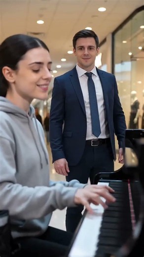 The Delivery Girl Sat Down at a Piano… Then the Entire Mall Stopped 😱🎹 #shorts #piano #viral #talent