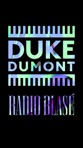 My brand new radio show ‘Radio Blasé’ premiering on Sirius XM tonight 6pm PST/ 9 pm EST (Channel 53) All the music is selected by myself. Playing records I like. New episodes every 2 weeks on Wednesday nights. | Duke Dumont