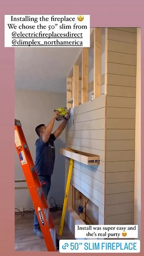 Limited space? No problem! The Slim Linear Electric Fireplace fits flush into 2x4 framing or is easily wall mountable, making it the perfect fireplace for any room in your home! @down_mulberry_lane #electricfireplace #dimplex #modernfireplace #fireplacedesign #linearfireplace | Dimplex North America