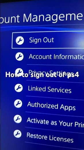 How to sign out of ps4