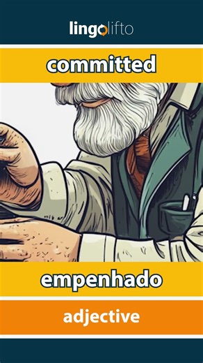 🇬🇧🇵🇹 committed - empenhado : learn English : vamos aprender inglês : vocabulary builder
