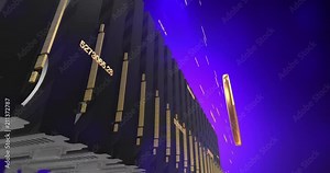 Bitcoin Digital Crypto Currency Mining With Graphic Cards - 4K 3D Animation
