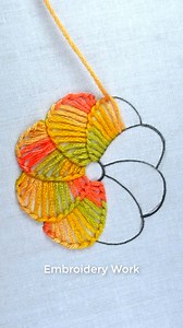 🔥💝So pretty flower stitch embroidery tutorial💥🥰 #fblifestyle #fbyシvideo #fbreels2025ツ #viralreelsシ #reelsfbシ #viralvideoシ #viralreelsfacebook #fypシ゚ #fbreelsfypシ゚ #satisfying #love #embroidery #handmade #virals #reels #tutorial #usa #satisfying # | Embroidery Work