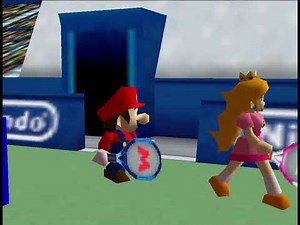 Mario Tennis 64 Doubles Rainbow Cup - Peach and Mario