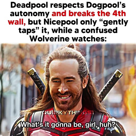 "I can GENTLY TAP the 4th wall too."😭🙏🏻 Deadpool, Dogpool, Nicepool, and Wolverine #memes #4k #edit