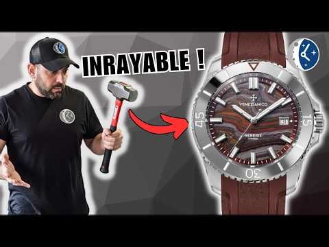 This SCRATCH-RESISTANT WATCH has a dial that is UNIQUE in the world: Crash Test Venezianico Chimera