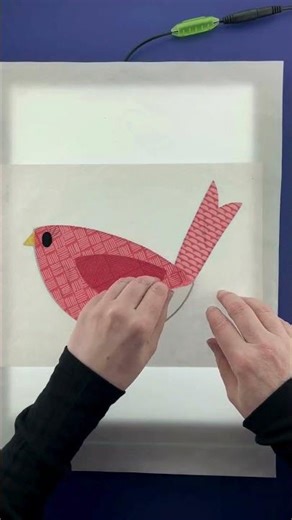 Mango time lapse - one block from the Chirp applique quilt pattern #quiltpattern #appliquepattern