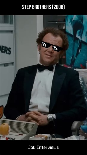 Super Clips on Instagram: ""Will you shut your mouth? Shut, shut, shut your mouth." STEP BROTHERS | The Job Interview Disaster Rating: 8.3/10 IMDb | PG-13 ​ Directed by: Adam McKay | Starring: Will Ferrell, John C. Reilly, Seth Rogen In this Step Brothers classic, Brennan and Dale hit the job market like it personally wronged them. In the infamous Pam interview, they show up in tuxedos, announce they’ll be “interviewing as a team,” and immediately derail the conversation by turning the simple na