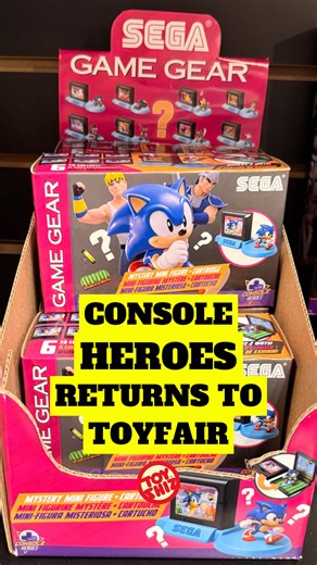 @console.heroes ARE BRINGING THEIR RETRO COMPACT CARTRIDGES AND CONSOLES BACK FOR ROUND 2! Available on @entearth, coming soon! #consoleheroes #sonic #sega #toyfair #toyshiz | Toy Shiz