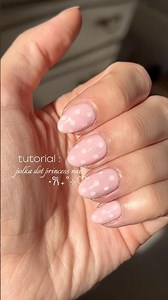 polka dot princess nail tutorial ⋆౨ৎ˚⟡˖ ࣪ #pinterest #nailtutorial #pinterestnails #polkadots