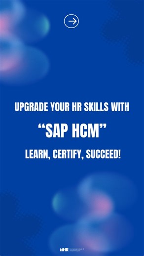 Online HR Courses by IIHR on Instagram: "🚀 Advance Your HR Career with SAP HCM! Master one of the most powerful modules in SAP ERP – SAP HCM (Human Capital Management) – designed to help HR professionals efficiently manage employee data and HR processes at minimal cost. ✅ Self-Learning Format ✅ Advanced Level | 2 Months Duration ✅ 72 Pre-recorded Lectures ✅ Course Completion Certificate Provided ✅ Course Fee: ₹9,999 Gain in-demand skills to stand out in the HR & IT job market! 🎓 Enroll now and