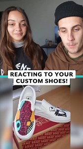 Reacting to your custom shoes! #reels #shoes #custom #diy #reactionvideo #viral | MARKO