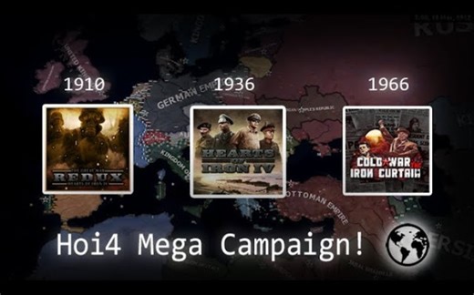 1910-1966年大型战役时间表! [一战、二战、冷战、三战] - Hoi4 Timelapse